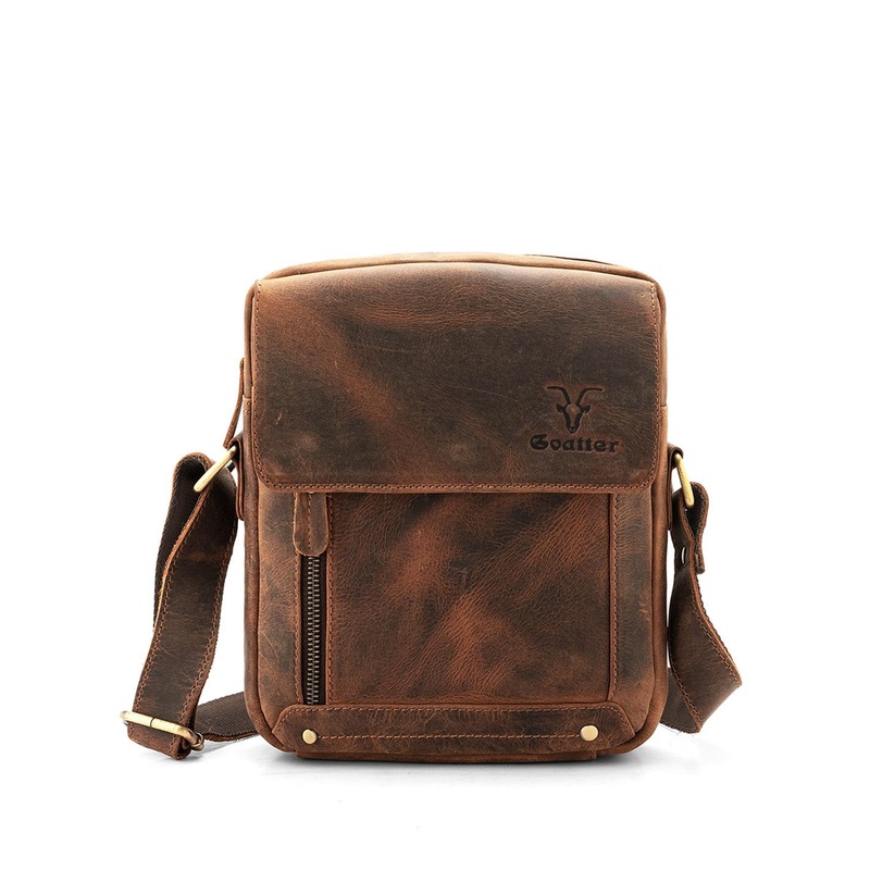 Goatter Men Leather Miniature Sling Bag
