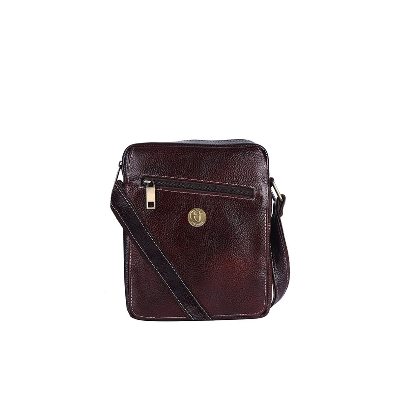 HiLEDER UnisexPure Leather Shoulder Sling Cross Body Messenger Bag