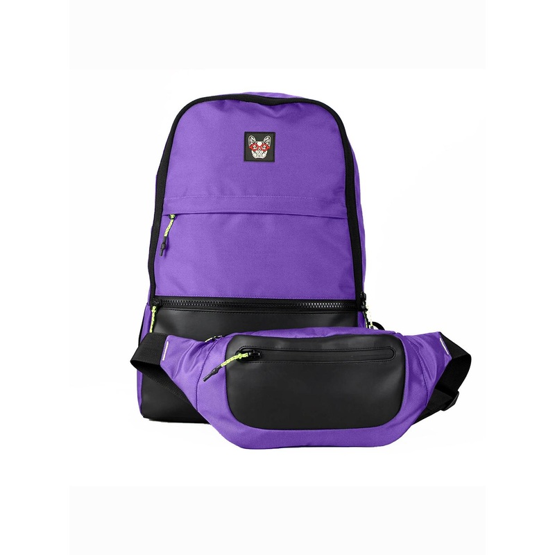 MADBRAG Colourblocked Backpack With Waist Bag