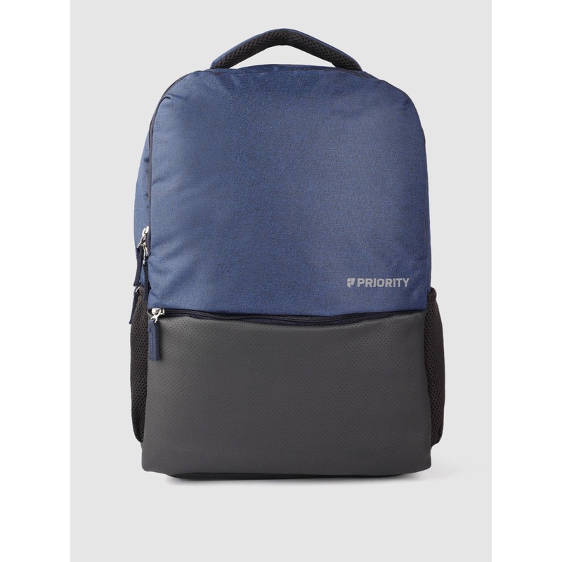 Priority Unisex Colourblocked Laptop Backpack