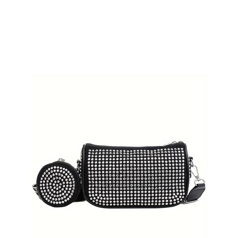 REDHORNS Rhinestone Studded Embellished Crossbody Sling Bag