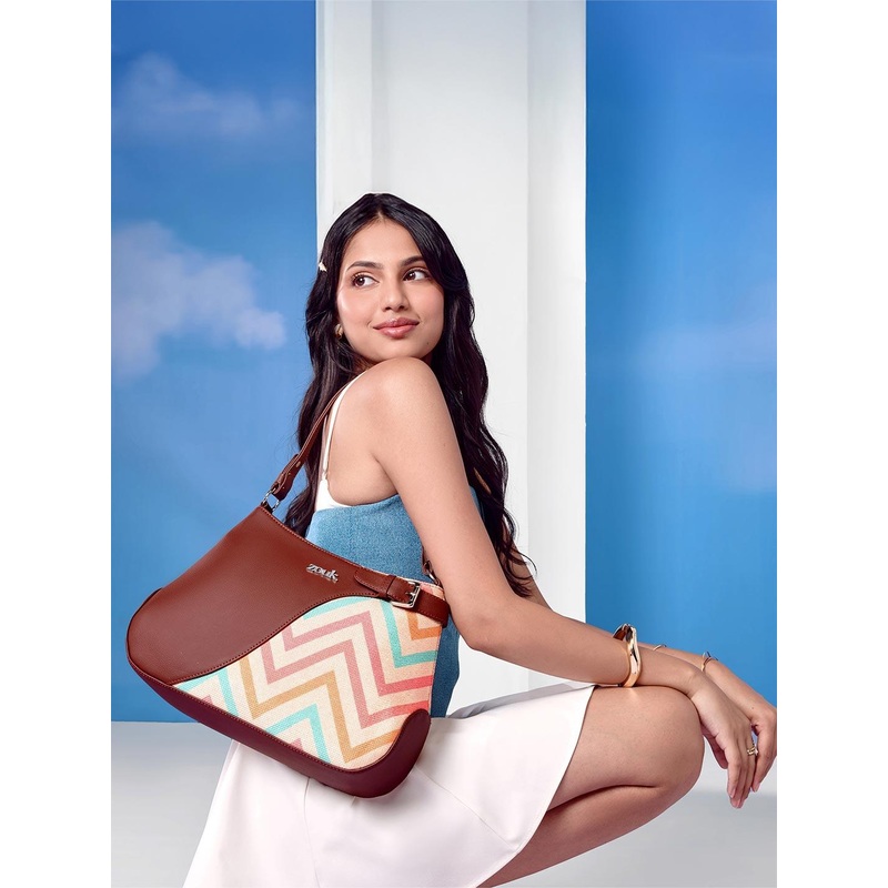 Alt by Zouk  Ira WavBeach Geometric Textured Structured Handheld Bag