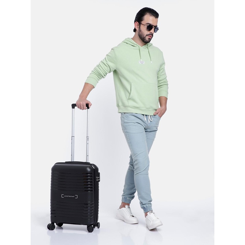 Aristocrat Harbor Small Polypropylene Hard Luggage Cabin Trolley Bag with 8-Wheel 55 cm