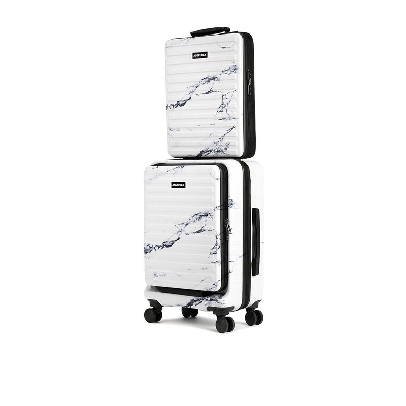 Assembly Starkpro-Edge White Cabin Hard Sided Trolley Bag & Laptop Backpack