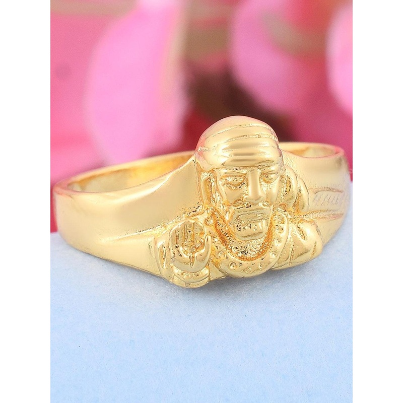 Brass Goldplated Shirdi SAI-BABA finger ring
