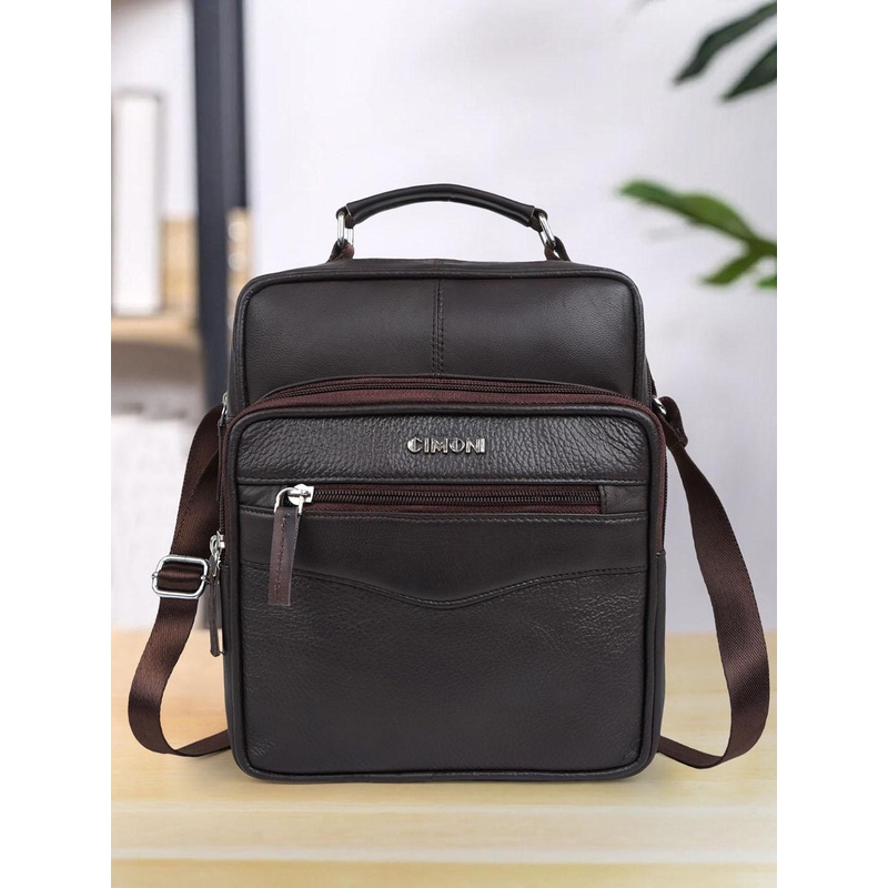 CIMONI Leather Structured Satchel