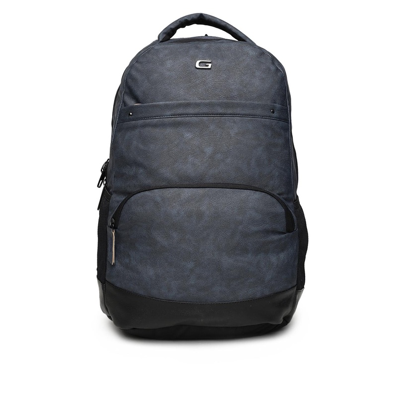 Gear Unisex Blue Vintage 2 Faux Leather Solid Laptop Backpack