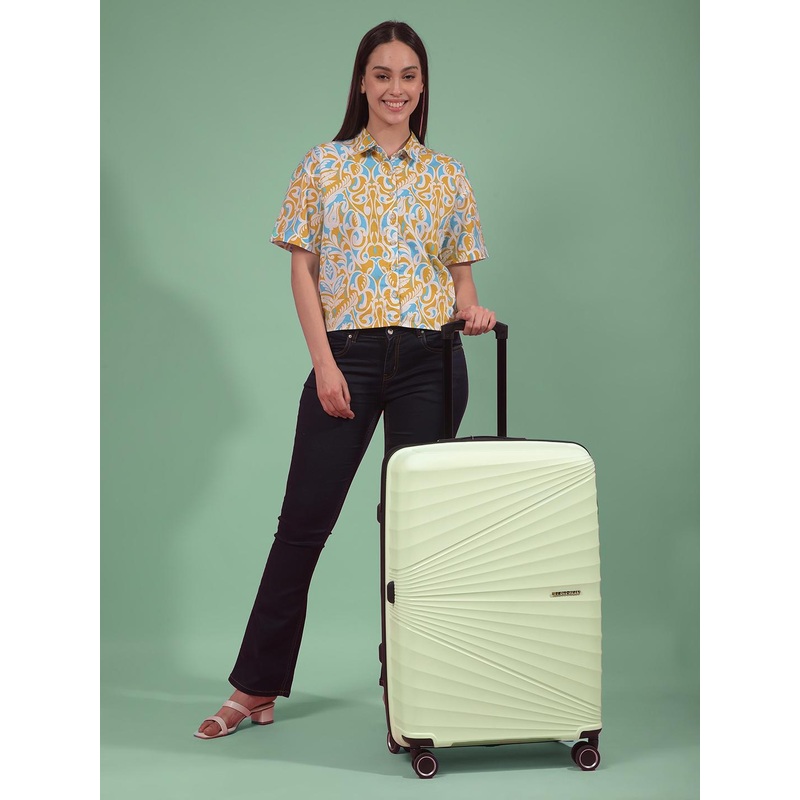 MOVE-MEANT TRAVEL CREW Textured Hard Sided Cabin Trolley Bag