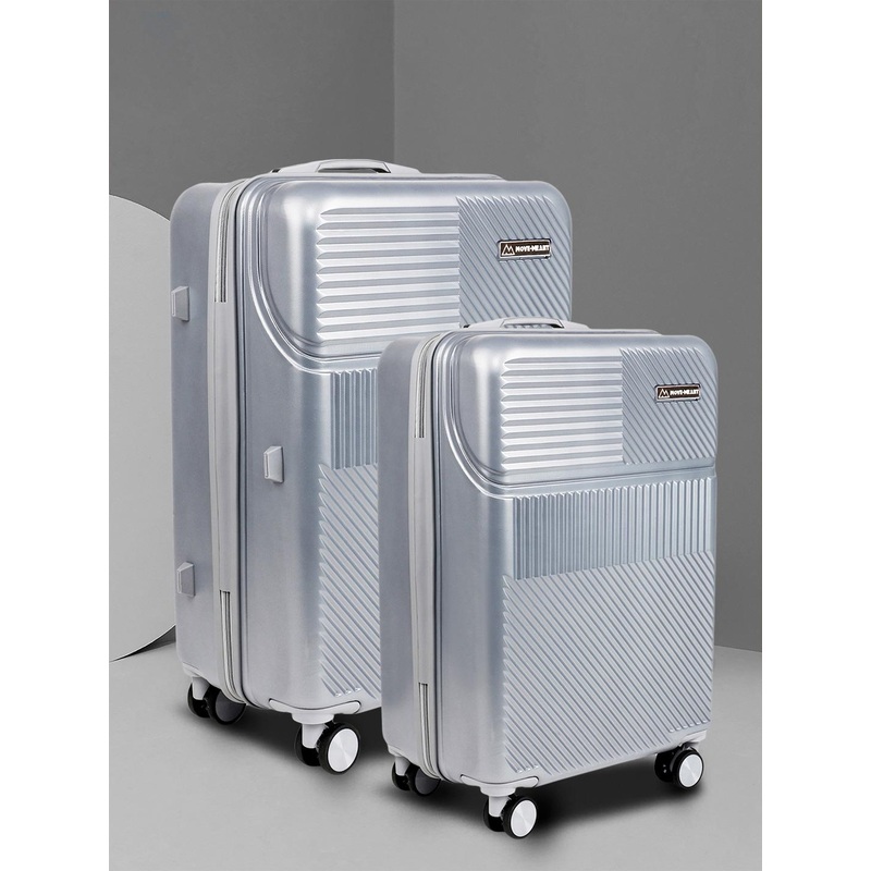 MOVE-MEANT VoyageWare Polycarbonate 8 wheel Hard Small & Medium Trolley Suitcase