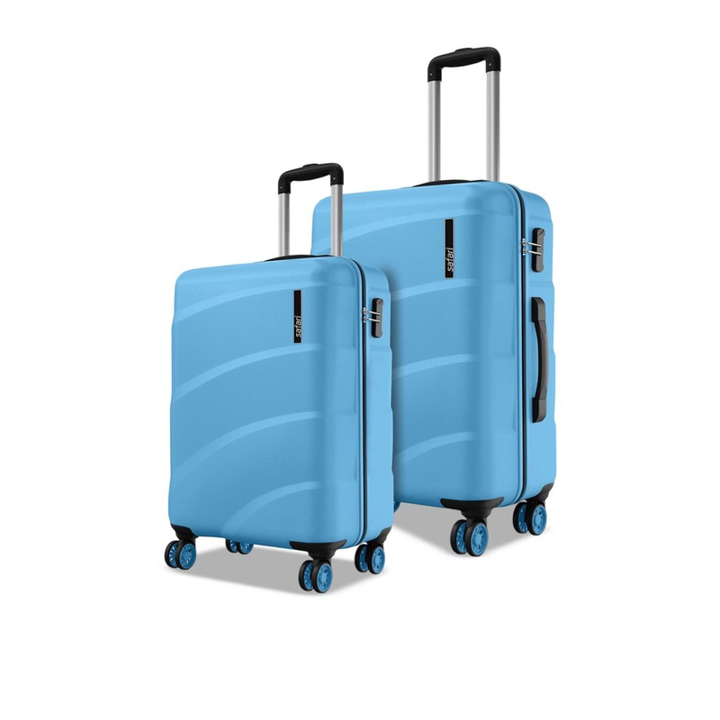 Safari Zuno Set Of 2 Textured Hard Sided  Cabin Medium Trolley Bags