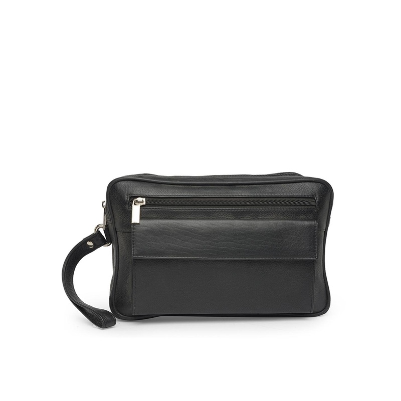 Teakwood Leathers Unisex Black Solid Messenger Bag