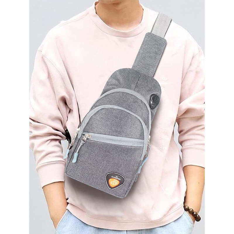 THE CLOWNFISH Cordette Crossbody Chest Bag with Earphone Hole