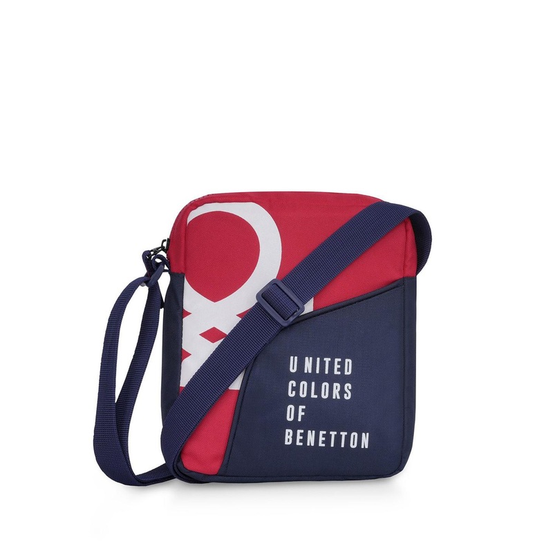 United Colors of Benetton Unisex Printed Structured Sling Bag