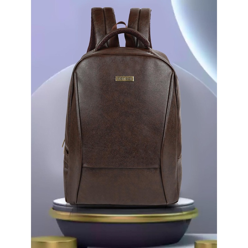 Veneer Unisex Brown Backpack