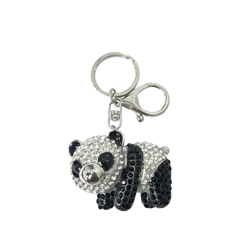 AUGEN Stainless Steel Embellished Panda Big Keychain