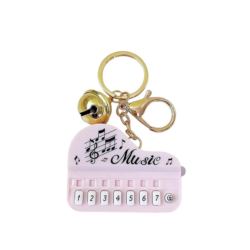 AUGEN Typography Printed Mini Piano Key Chain With Sound & Light
