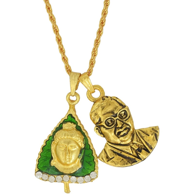 DZINETRENDZ Gold-Plated Contemporary Pendants with Chains