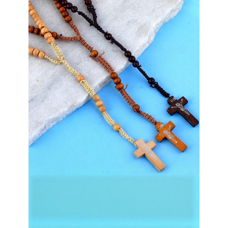 DZINETRENDZ Set Of 3 Brass-Plated Circular Chains