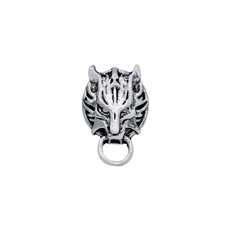DZINETRENDZ Unisex Oxidised Antique finish Brass, Tiger head Finger ring