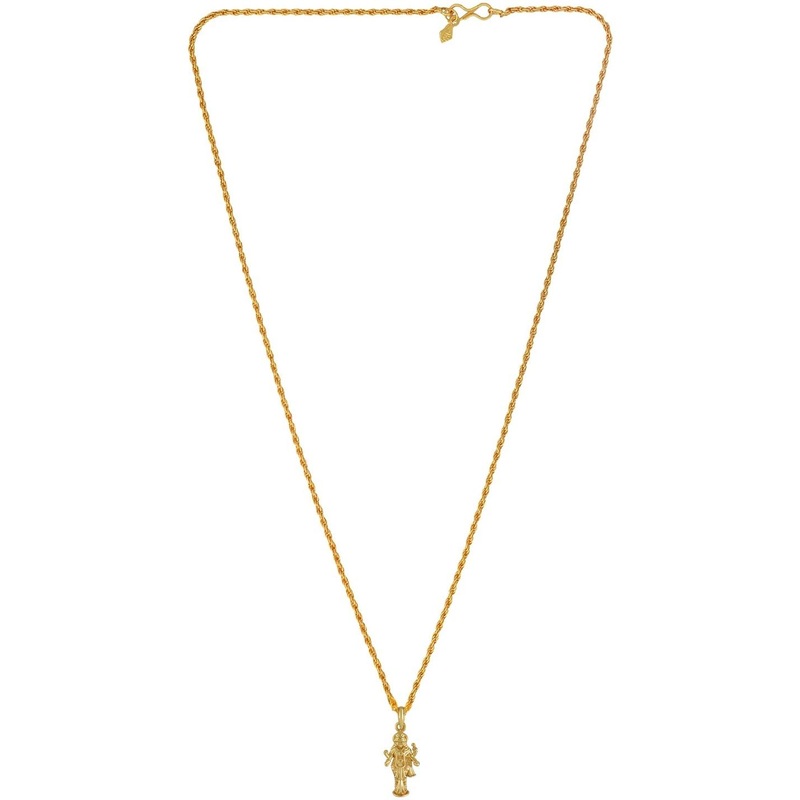 MEMOIR Gold-Plated Goddess Lakshmi Pendant with Chain