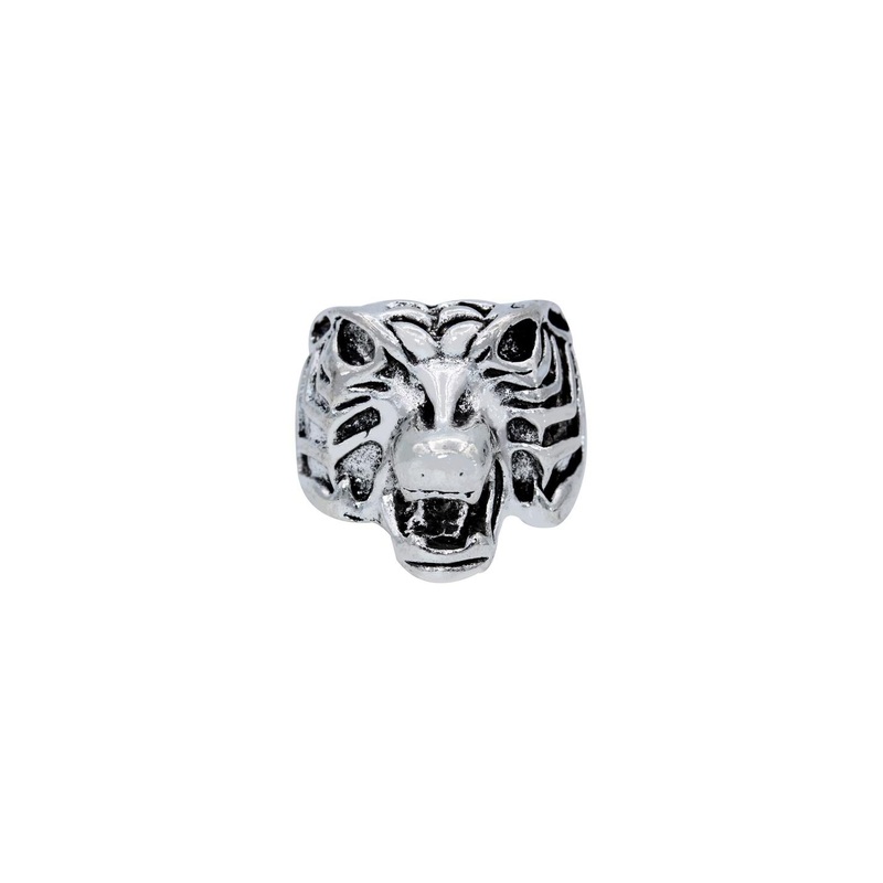 Oxidised Antique finish Brass, Tiger Head Finger ring