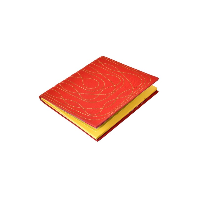 PTR Red 90 GSM Yellow Page Handmade Bahi Khata Notebook
