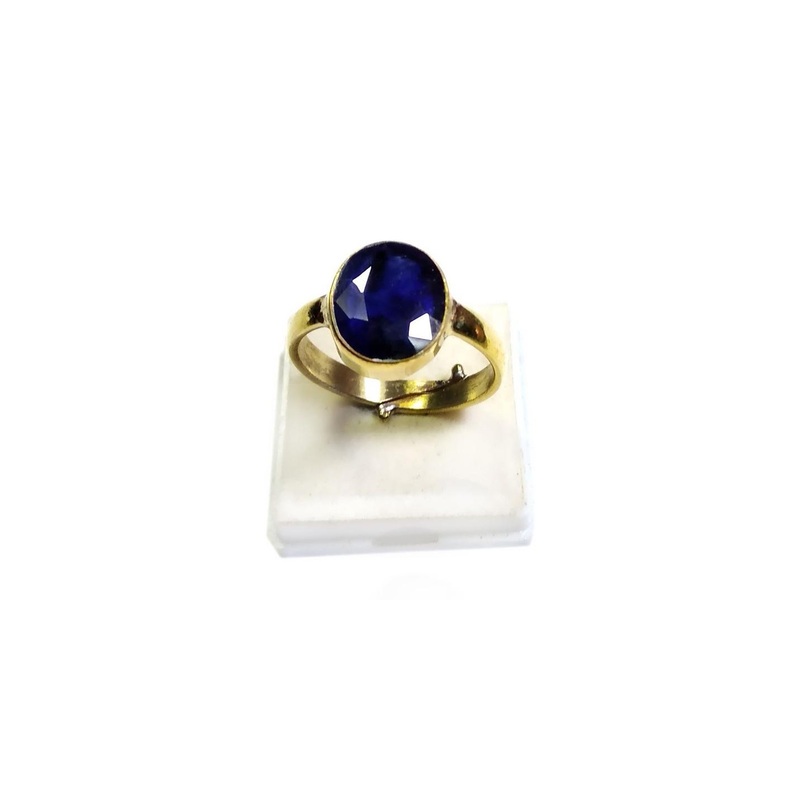 RAVIOUR LIFESTYLE Gold-Plated & Blue Alloy Pearls Finger Ring