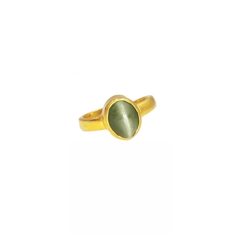 RAVIOUR LIFESTYLE Gold-Plated & Green Alloy Pearls Finger Ring