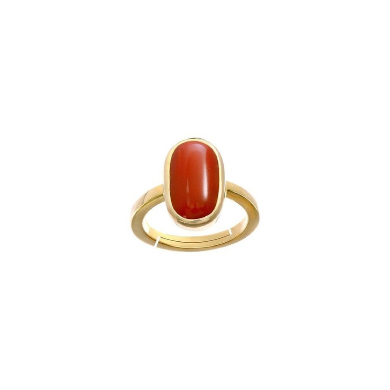 RAVIOUR LIFESTYLE Gold-Plated & Red Alloy Pearls Finger Ring