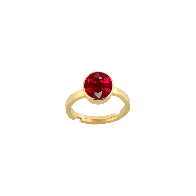 RAVIOUR LIFESTYLE Gold-Plated & Red Brass Pearls Finger Ring