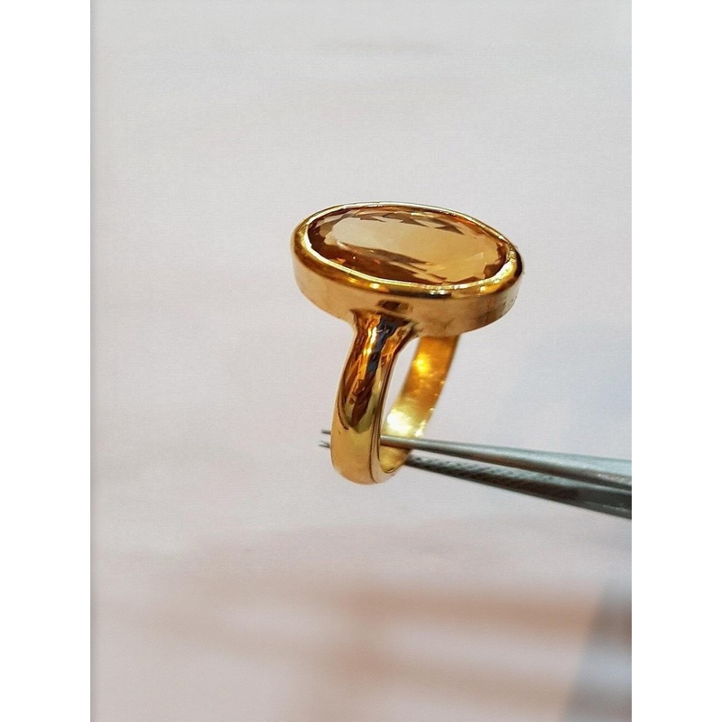 RAVIOUR LIFESTYLE Unisex Copper-Plated & Yellow Alloy Pearls Finger Ring