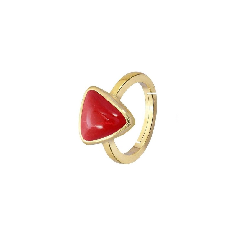 RAVIOUR LIFESTYLE Unisex Gold-Plated & Red Brass Pearls Finger Ring