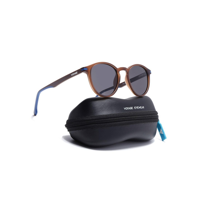 Voyage Unisex Full Rim Round Sunglasses With Polarised and UV Protected Lens SV012PMG7411