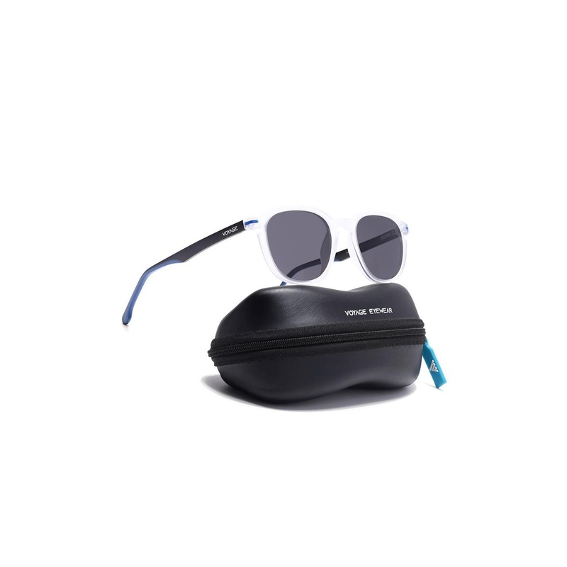 Voyage Unisex Wayfarer with Polarised and UV Protected Sunglasses SV011PMG7404