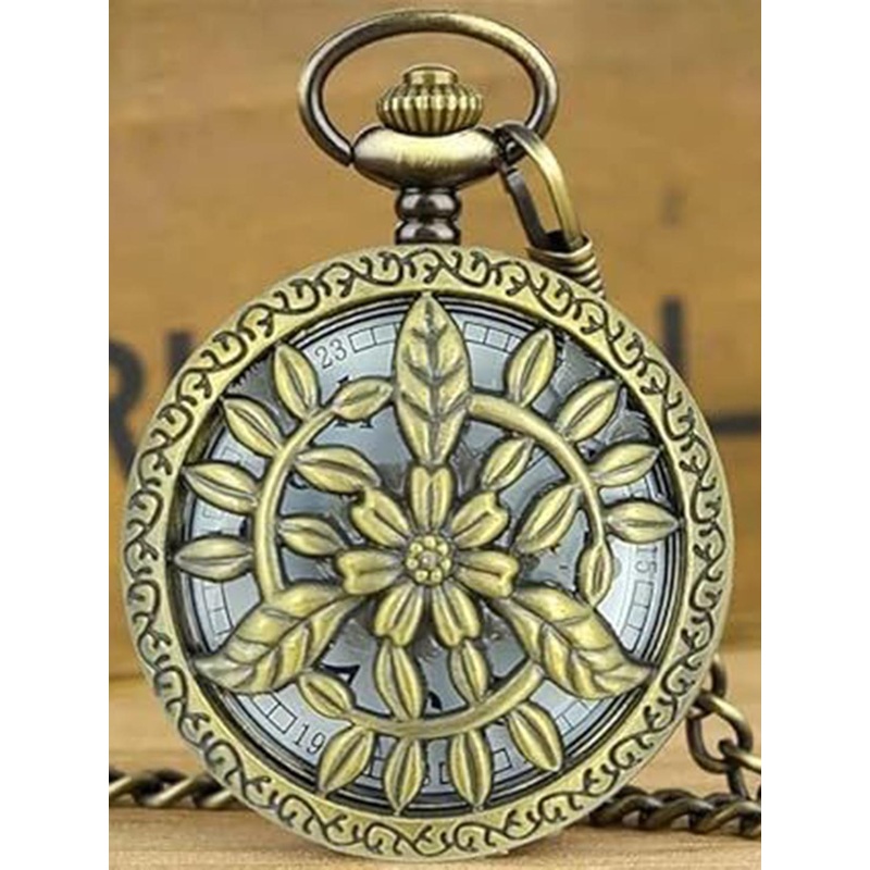 AUGEN Watch & Flower Textured Key Chain