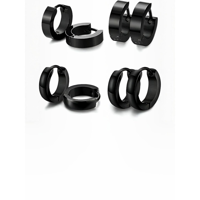 Crazy Queens Men Circular Hoop Earrings