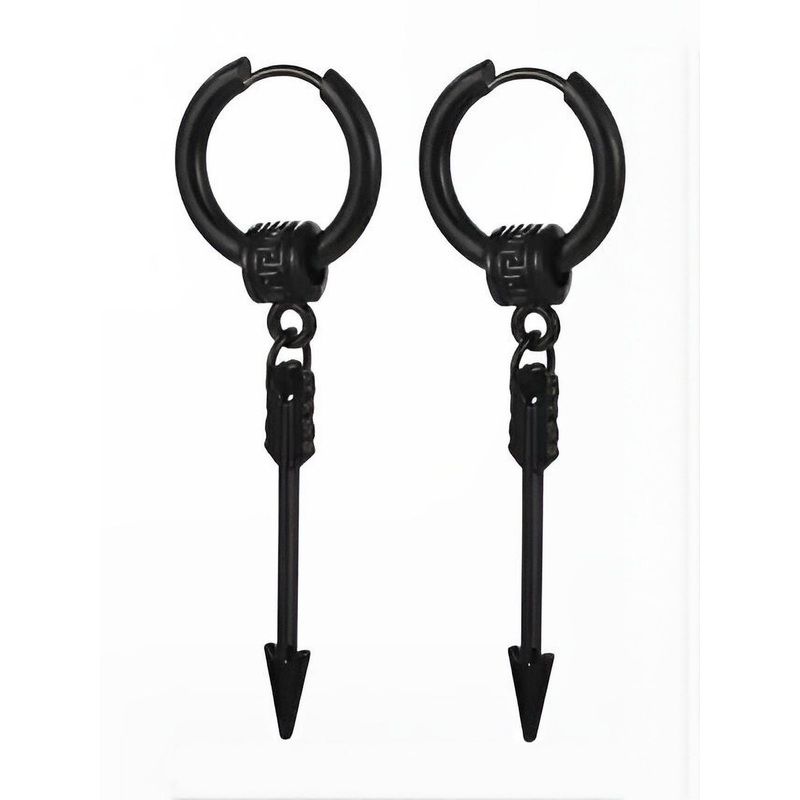 Desai Men Geometric Shaped Hoop Earrings