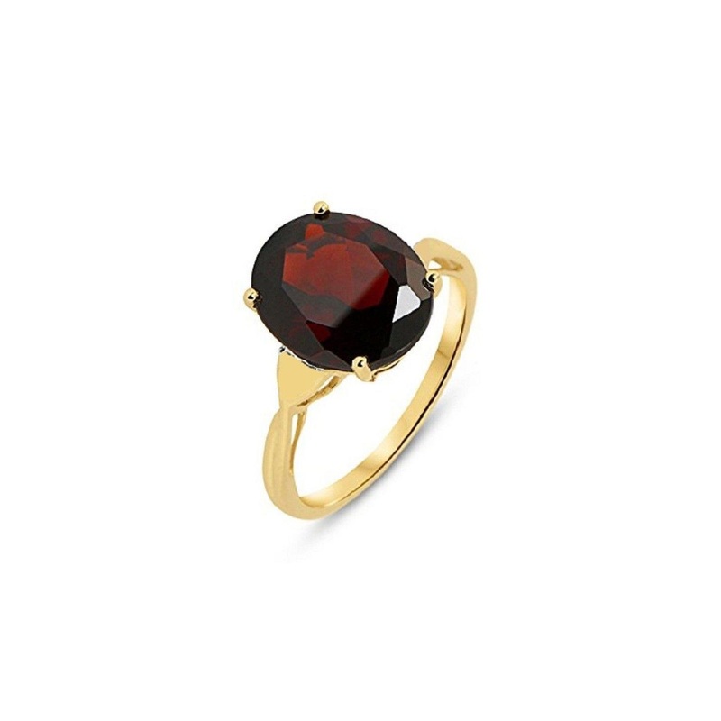 RAVIOUR LIFESTYLE Gold Plated Ceylonmine Hessonite Ring