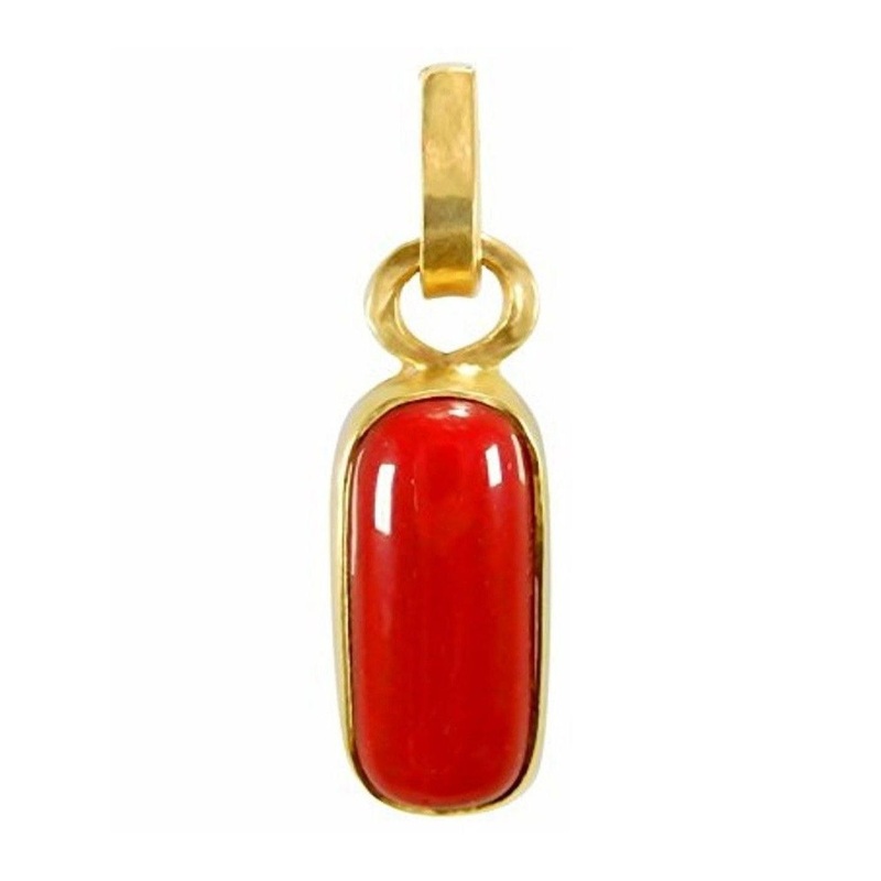 RAVIOUR LIFESTYLE Gold-Plated Coral Munga Studded Geometric Pendants