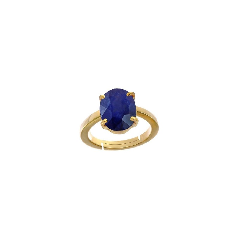RAVIOUR LIFESTYLE Gold Plated Sapphire Studded Finger Ring
