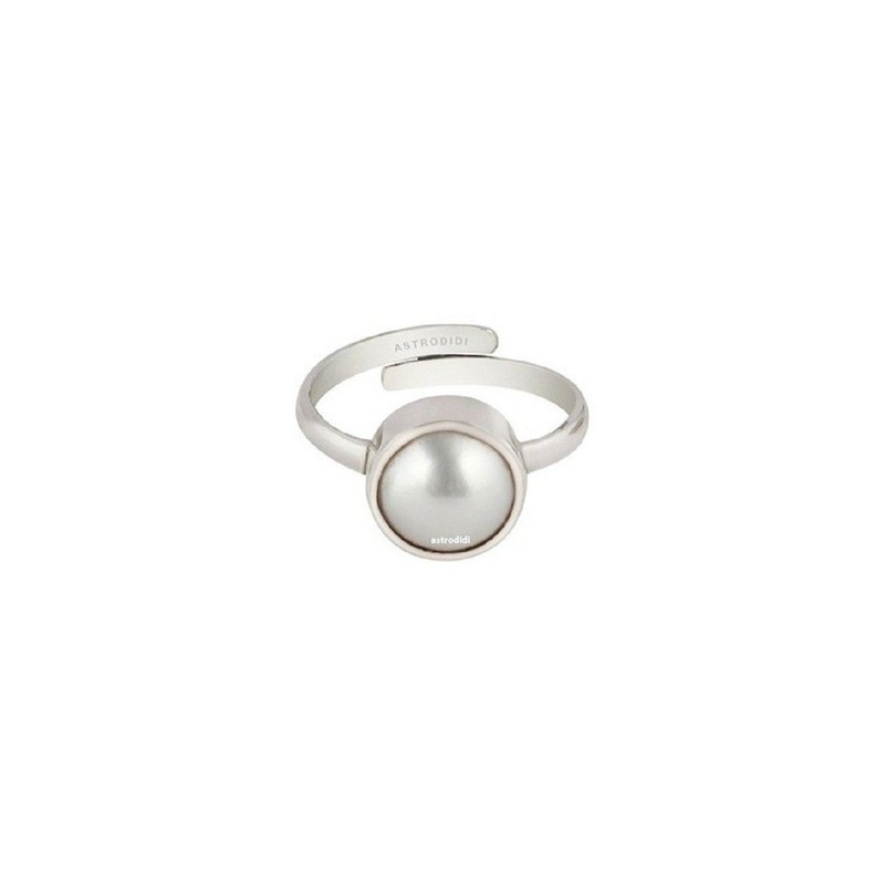 RAVIOUR LIFESTYLE Unisex Alloy Sliver Plated Pearl Studded Finger Ring
