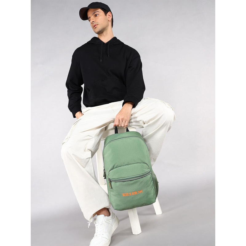 Killer Men Brand Logo Printed Backpack with Compression Straps