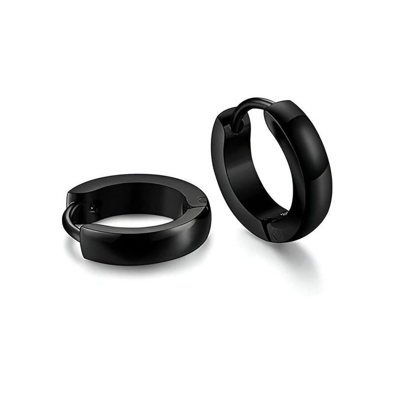 Crazy Queens Men Brass Plated Circular Hoop Earrings