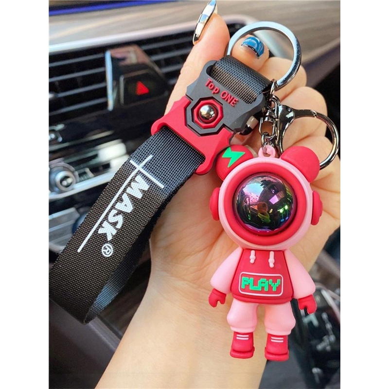 DEALSEVEN FASHION 3D Astronaut Key Chain With Silicone Belt