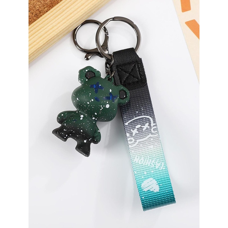 DEALSEVEN FASHION 3D Starry Gradient Dragon Bear Key Chain