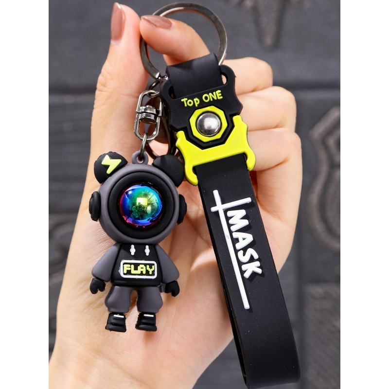 DEALSEVEN FASHION Cute 3D Astronaut Key Chain With Silicone Belt