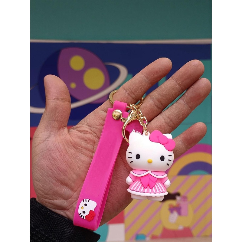 DEALSEVEN FASHION Hello Kitty Key Chain With Silicone Belt