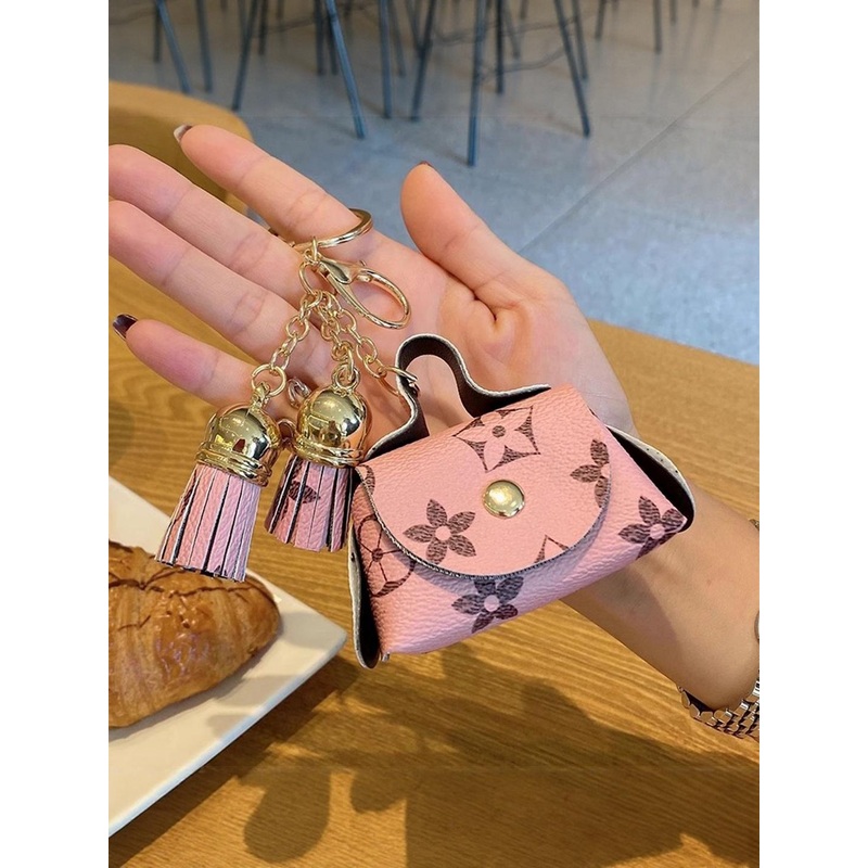 DEALSEVEN FASHION Leather Mini Purse Key Chain
