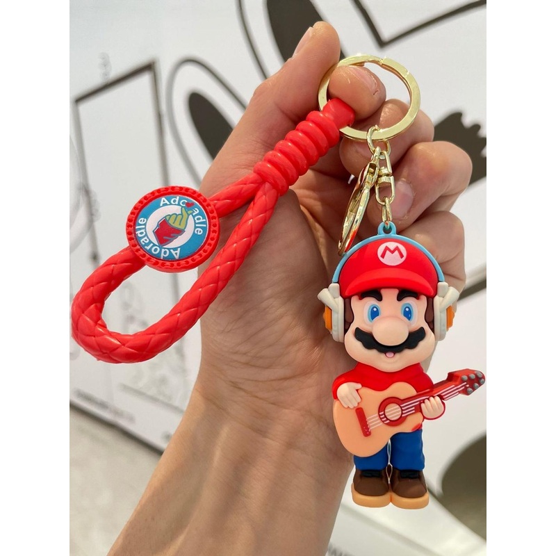 DEALSEVEN FASHION Mario Cartoon Silicone Key Chain With Wide Belt