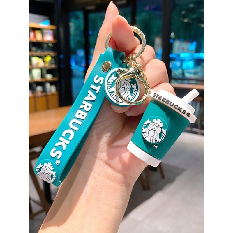 DEALSEVEN FASHION Starbucks Coffee Sipper Key Chain With Silicone Belt